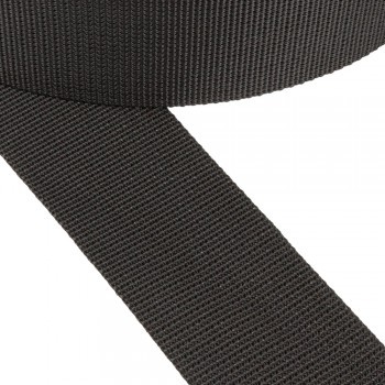 Synthetic belt, narrow fabric, webbing tape in 50mm width and Black Color