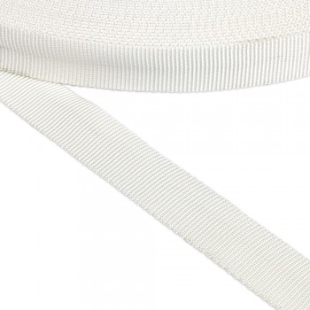 Synthetic Tube Belt, Webbing Tape, in 25mm width White Color
