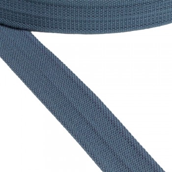 Cotton belt, narrow fabric, webbing tape in 40mm width and Blue Raf Color