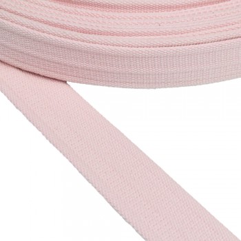 Cotton belt, narrow fabric, webbing tape in 40mm width and Pink Color