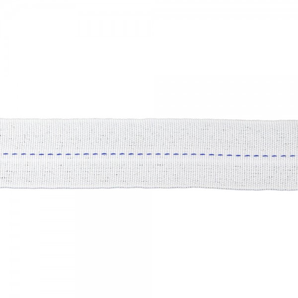  Trimming, webbing tape synthetic 30mm width in white color with blue stripe