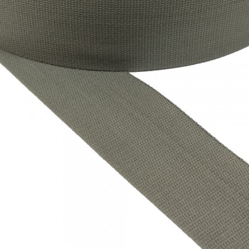 Cotton narrow fabric, webbing tape, trimming in 50mm width and Khaki Color