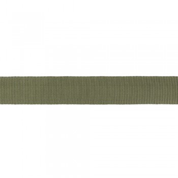 Polyamide narrow fabric, webbing tape, trimming in 25mm width and Khaki Color
