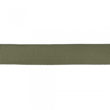 Polyamide narrow fabric, webbing tape, trimming in 30mm width and Khaki Color