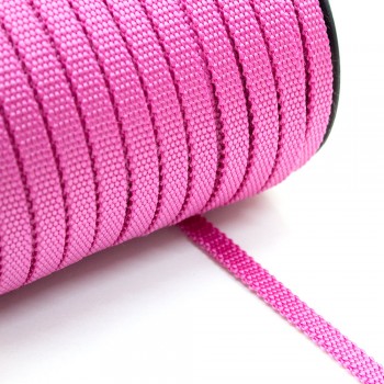 Synthetic belt, narrow fabric,webbing tape in 10mm width and Magenta Color