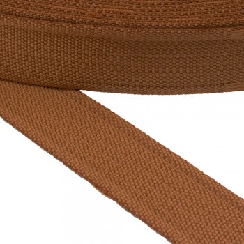 Cotton belt, narrow fabric, webbing tape,  in 40mm width and Terracotta Color