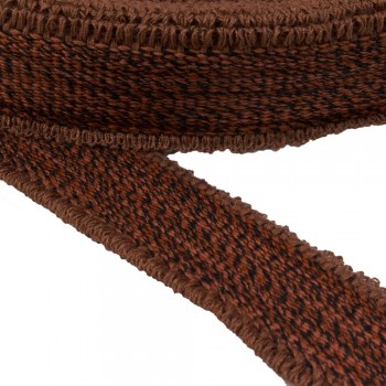 Cotton belt, narrow fabric , webbing tape, in 40mm width and Brown Color