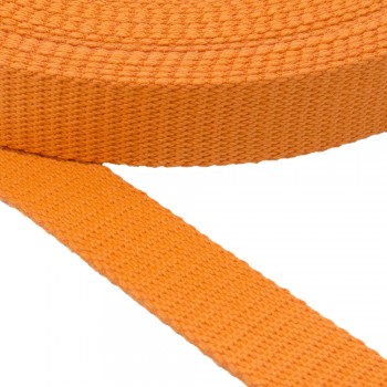 Cotton belt, narrow fabric, webbing tape, in 30mm width and Orange Color