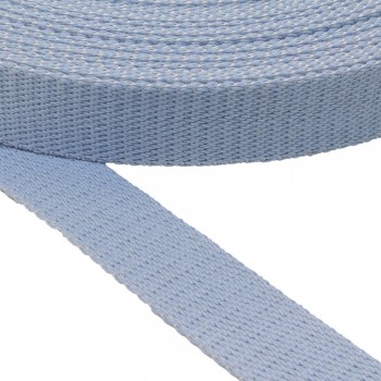 Cotton belt, narrow fabric, webbing tape ,in 30mm width and Sky Blue Color