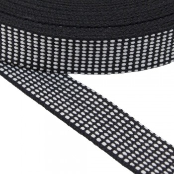 Cotton belt, narrow fabric, webbing tape ,trimming in 25mm width and Black Color