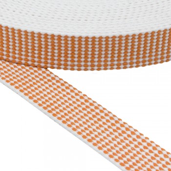 Cotton belt,webbing tape, narrow fabric, trimming in 25mm width and Orange Color