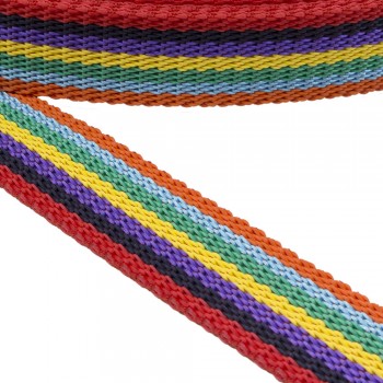 Synthetic belt,webbing tape, in 30mm width and Multicolor