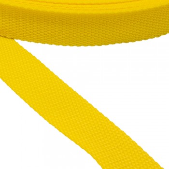Synthetic  narrow fabric, webbing tape , trimming in 30mm widht and Yellow Color