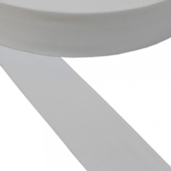 Trimming, webbing tape synthetic 50mm width in White color